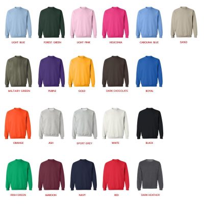 sweatshirt color chart - Tate McRae Shop